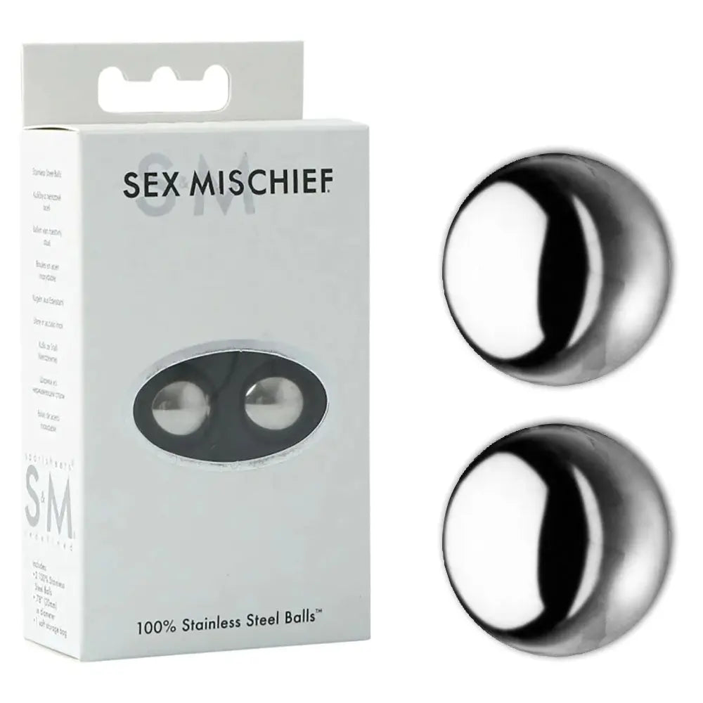 Sex & Mischief 100% Stainless Steel Balls - Stainless Steel Ben Wa Balls Sportsheets Discreet Intimate Essentials.