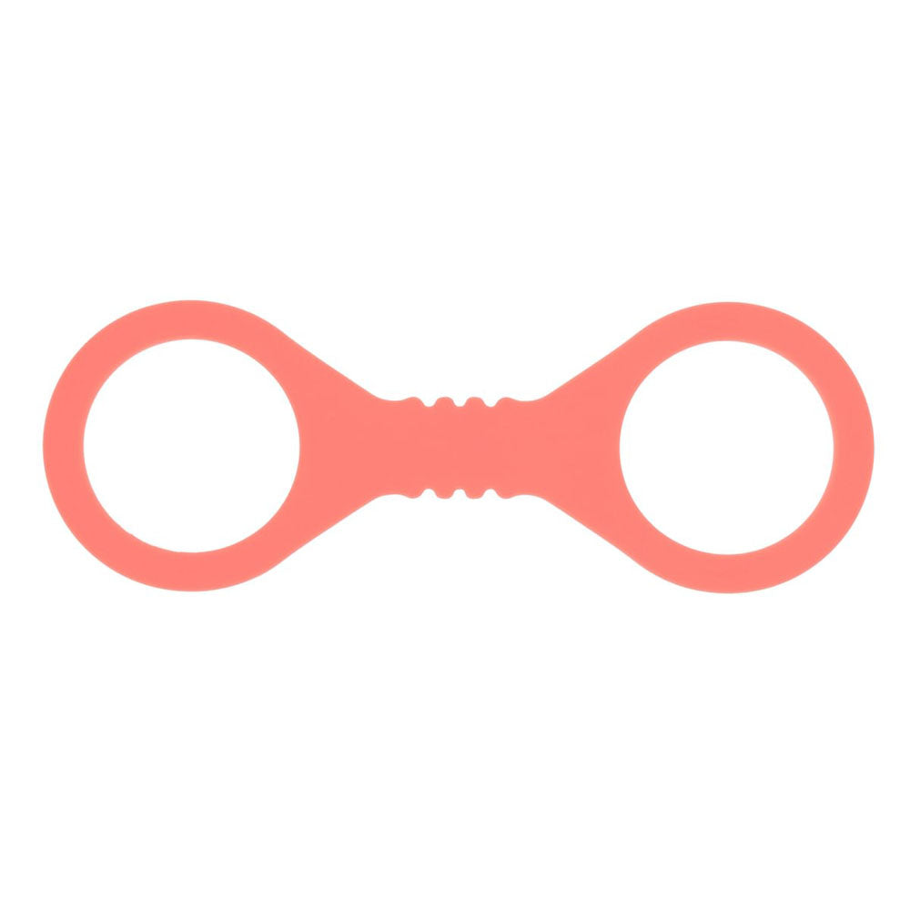 Sex & Mischief Peaches n CreaMe Small Silicone Cuffs - Peach Silicone Restraints, soft silicone restraints for intimate play.