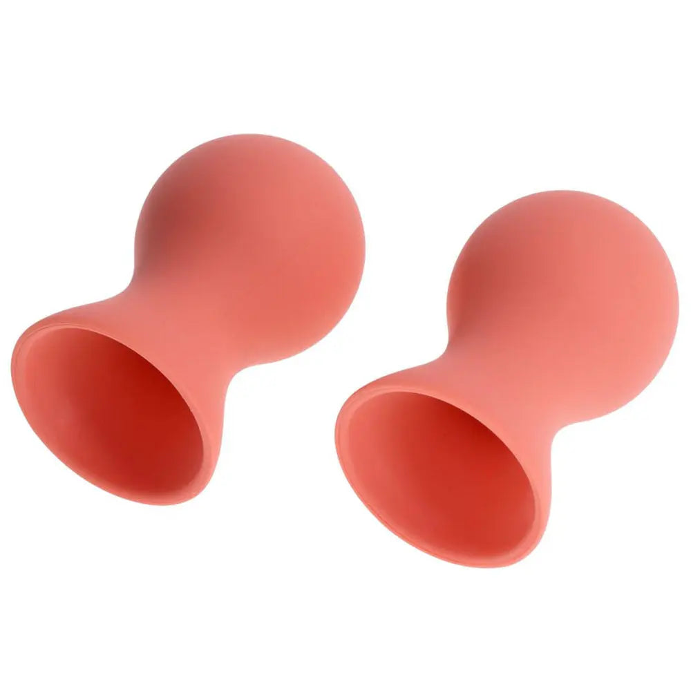 Sex & Mischief Peaches n CreaMe Silicone Nipple Suckers - Peach Nipple Suckers - Set of 2 Sportsheets Discreet Intimate Essentials.