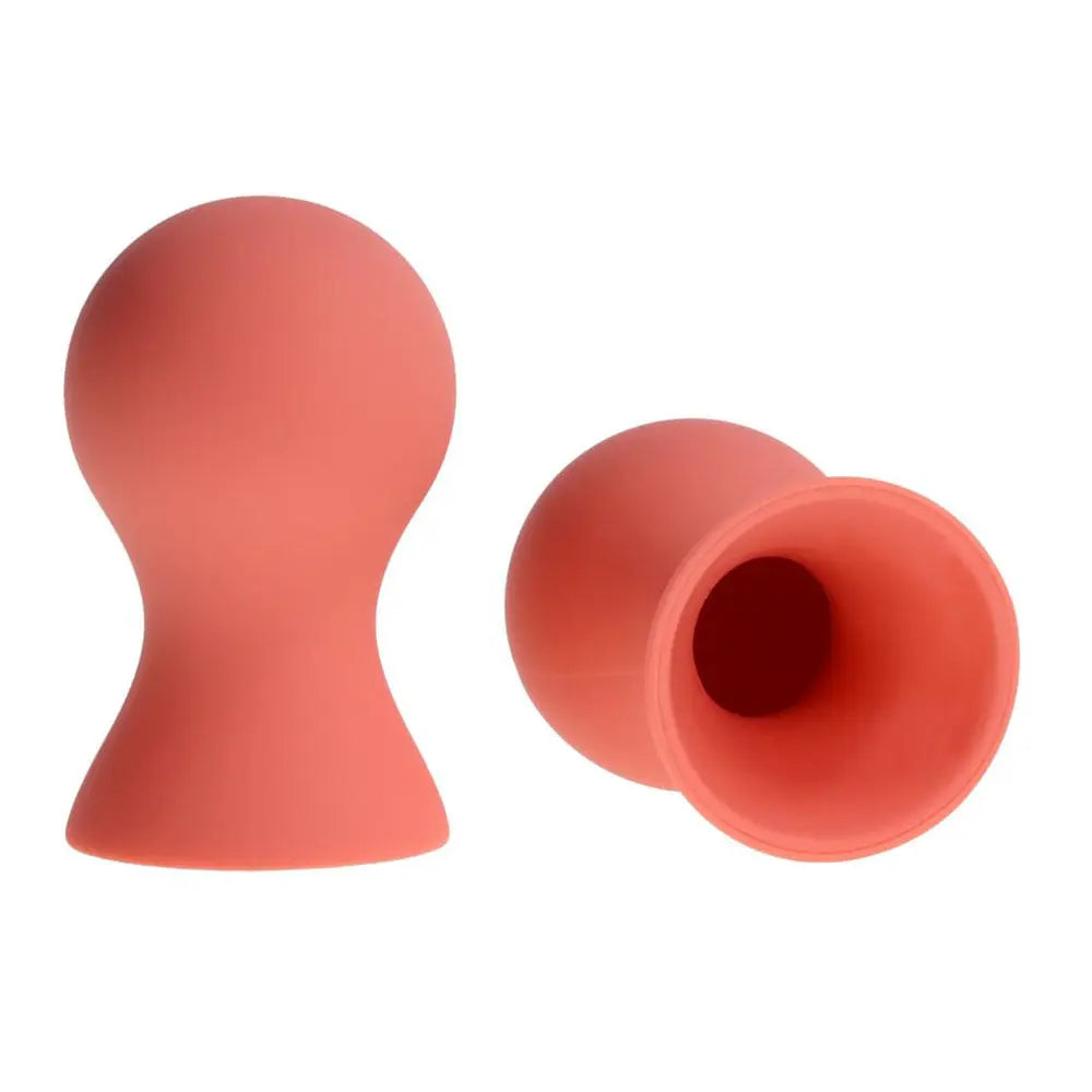 Sex & Mischief Peaches n CreaMe Silicone Nipple Suckers - Peach Nipple Suckers - Set of 2 Sportsheets Discreet Intimate Essentials.