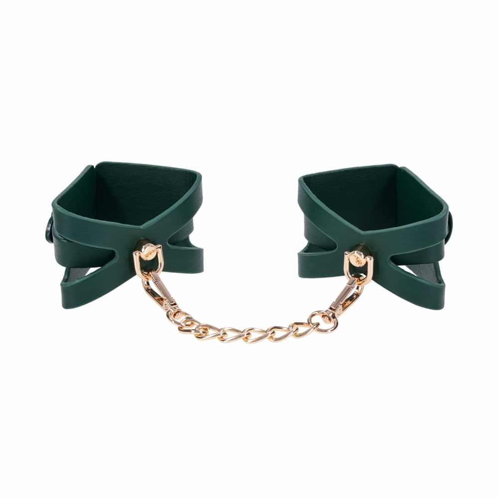 Sex & Mischief Indica Cutout Cuffs - /Gold Restraints Sportsheets Discreet Intimate Essentials.