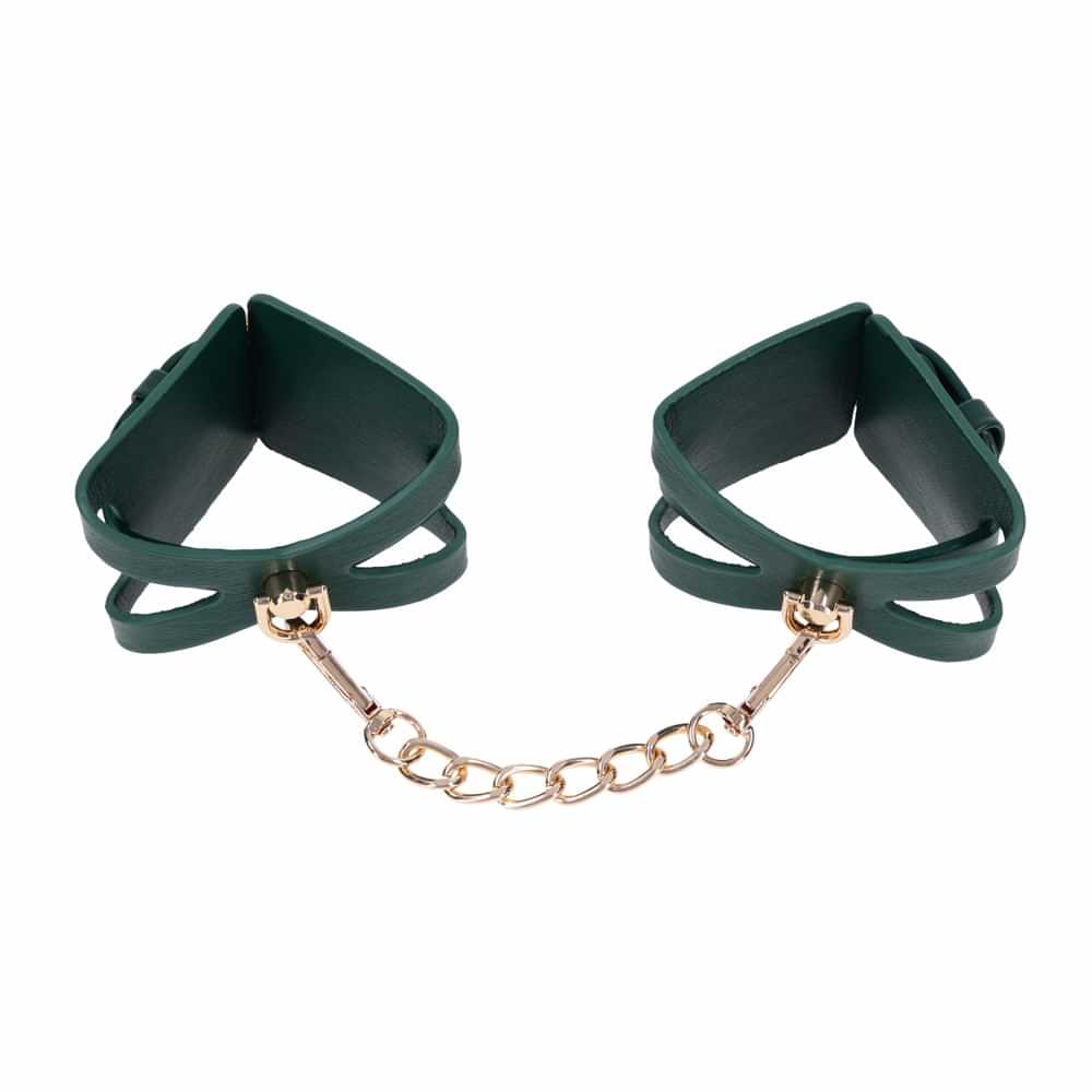 Sex & Mischief Indica Cutout Cuffs - /Gold Restraints Sportsheets Discreet Intimate Essentials.