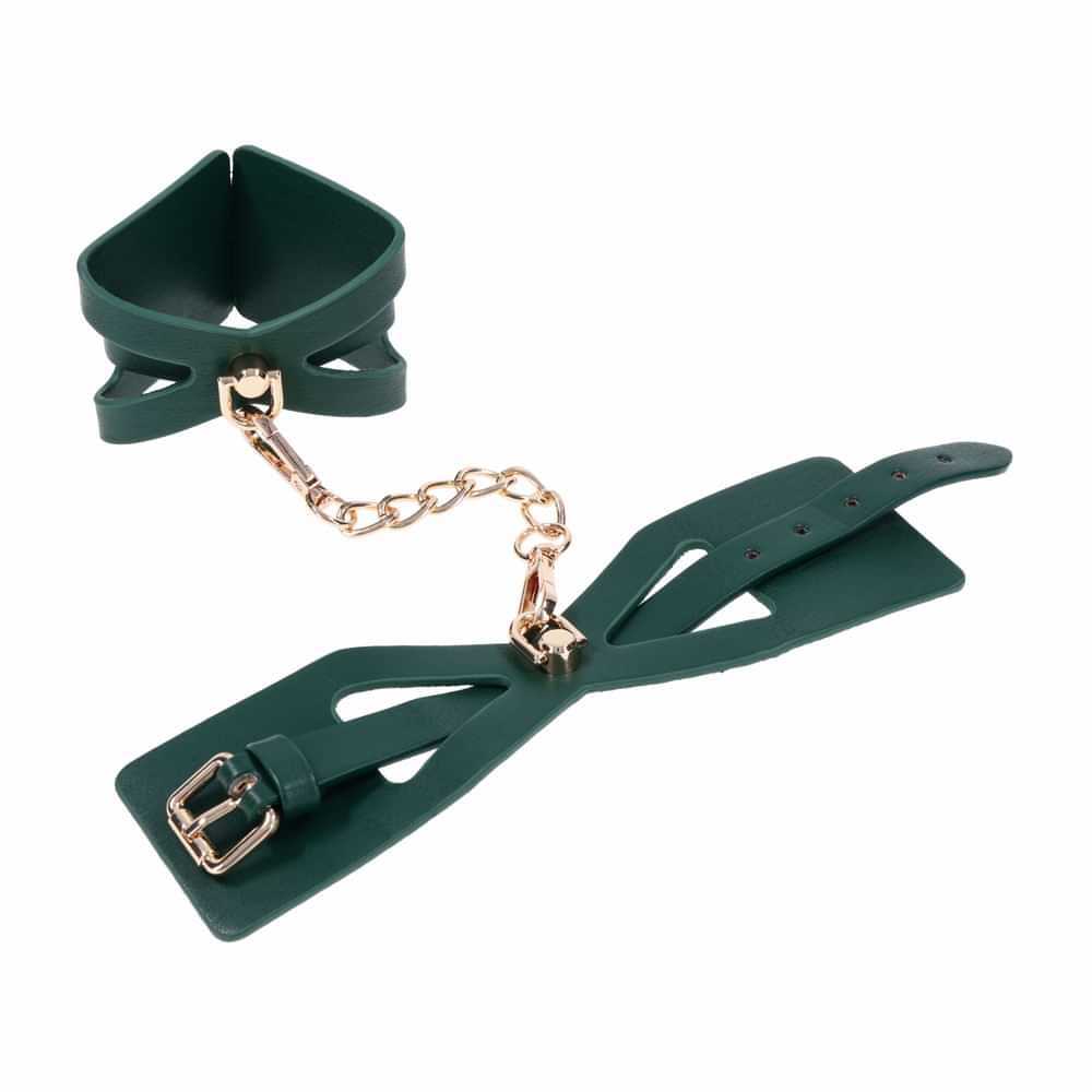 Sex & Mischief Indica Cutout Cuffs - /Gold Restraints Sportsheets Discreet Intimate Essentials.