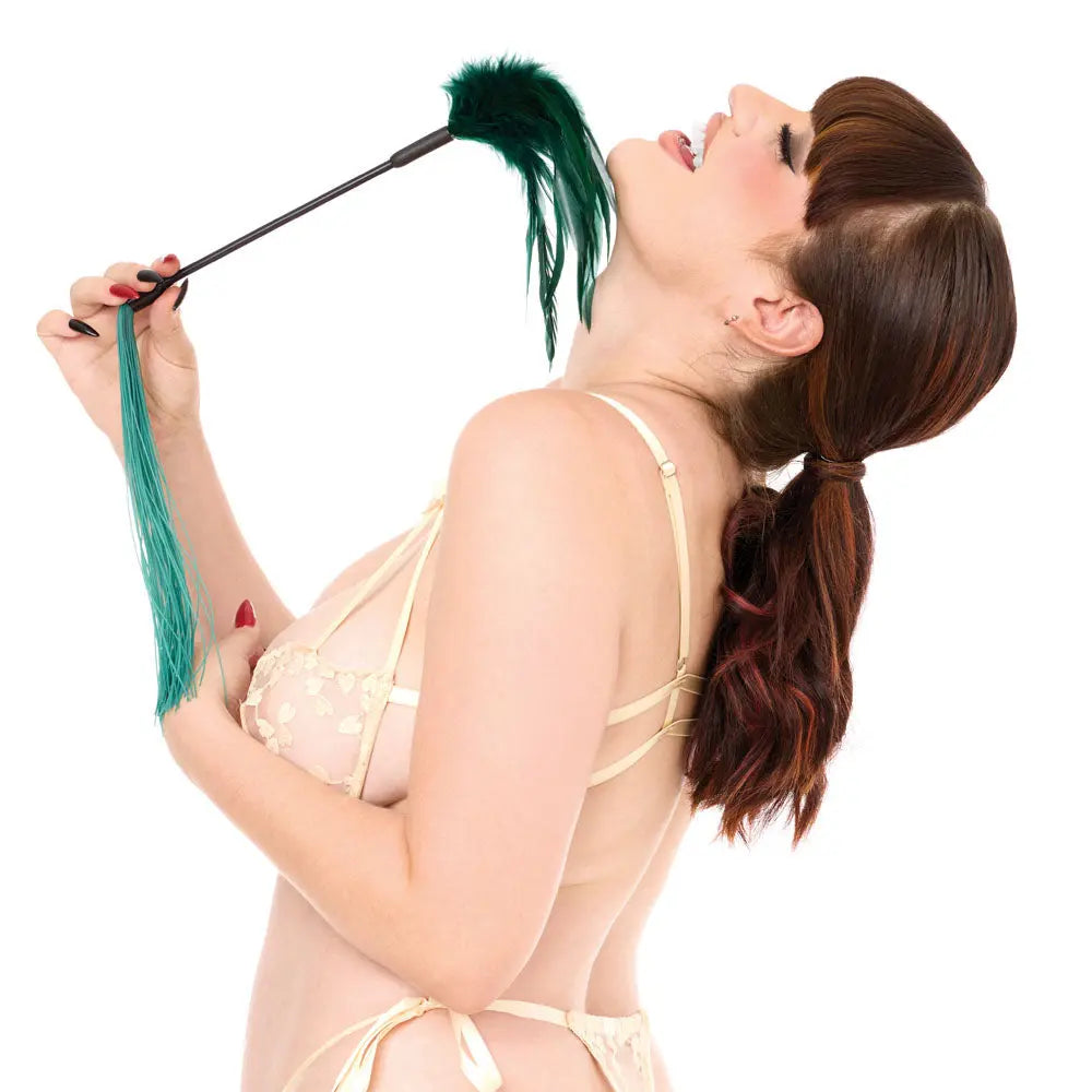 Sex & Mischief Indica Feather Tickler -  Feather Tickler Whip Sportsheets Discreet Intimate Essentials.