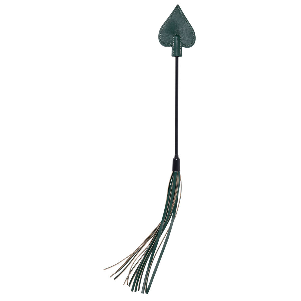 Sex & Mischief Indica Dual Impact Crop - Crop Whip featuring a spade tip and faux leather falls for impact play.