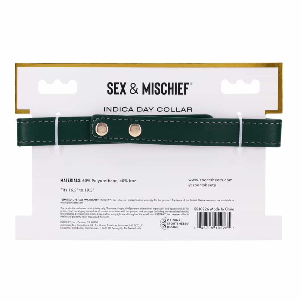 Sex & Mischief Indica Day Collar - /Gold Collar Sportsheets Discreet Intimate Essentials.
