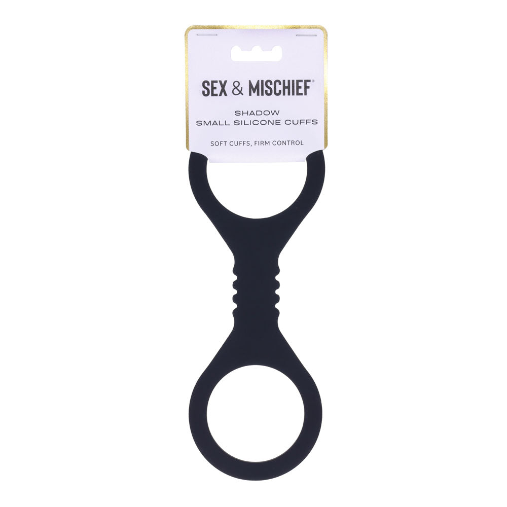 Sex & Mischief Shadow Small Silicone Cuffs -  Small Restraints for intimate play and comfortable restraint.
