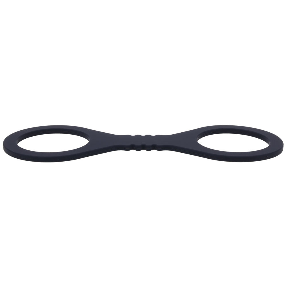 Sex & Mischief Shadow Small Silicone Cuffs -  Small Restraints, sleek black silicone cuffs for intimate play.
