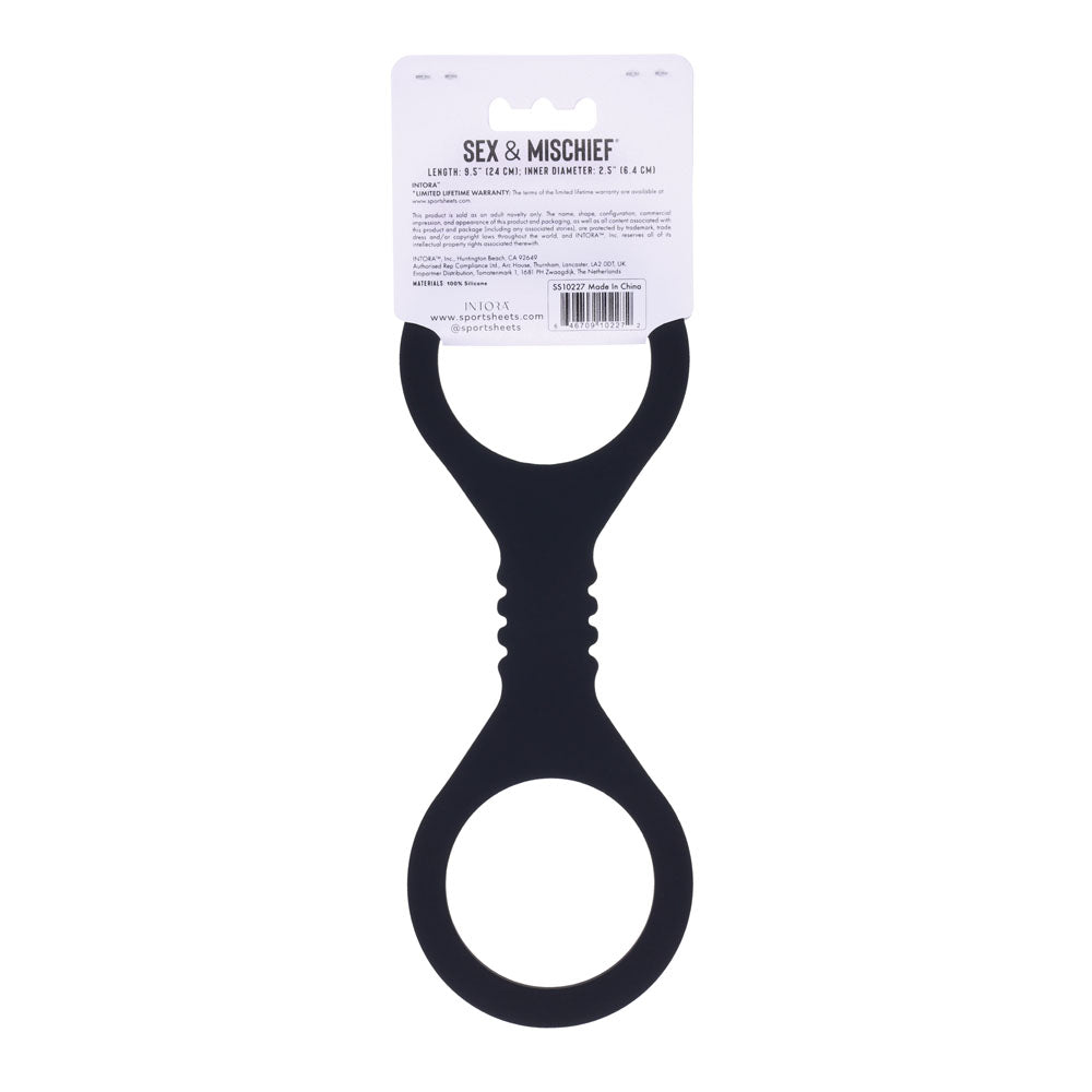 Sex & Mischief Shadow Small Silicone Cuffs -  Small Restraints for intimate play and quick restraint.