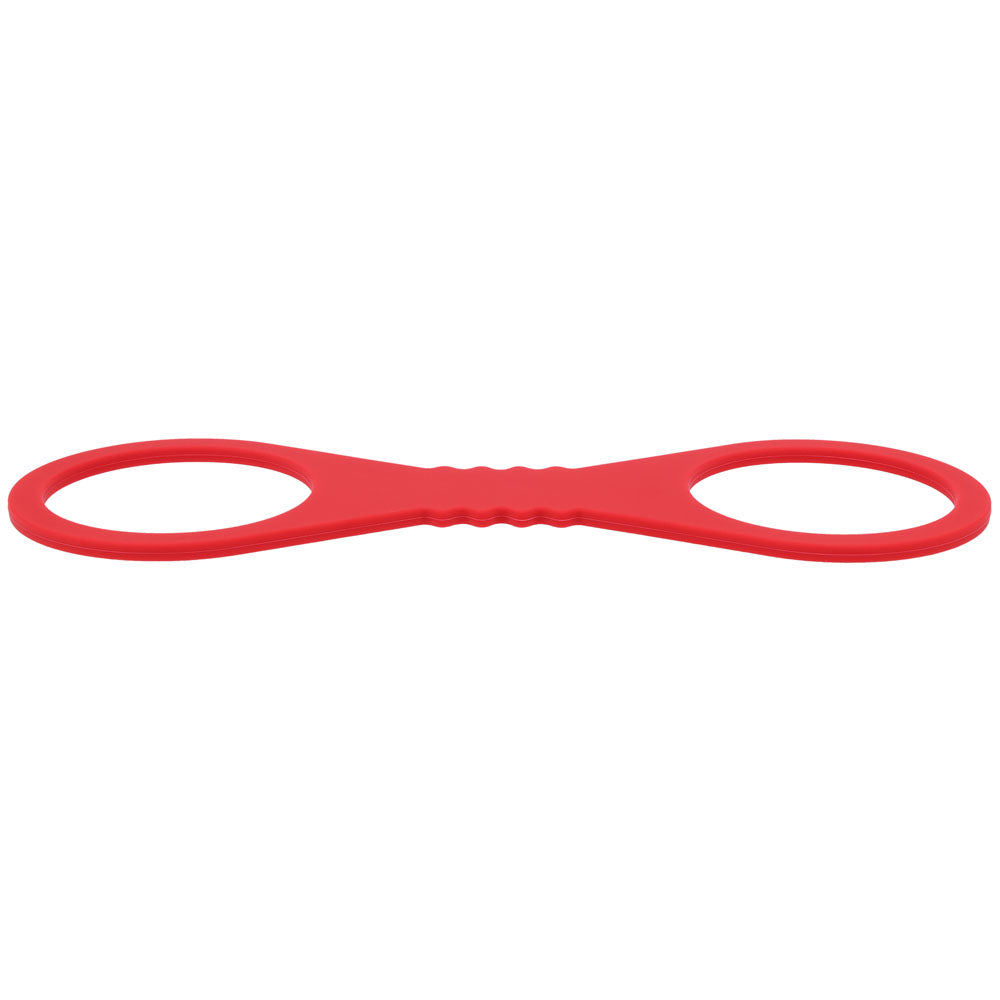 Sex & Mischief Amor Large Silicone Cuffs -  Large Restraints in smooth, flexible red silicone for intimate play.