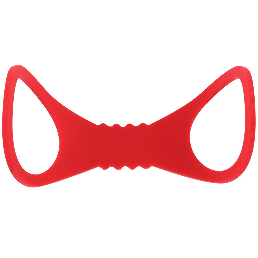 Sex & Mischief Amor Large Silicone Cuffs - Large Restraints in smooth red silicone for comfortable and secure play.