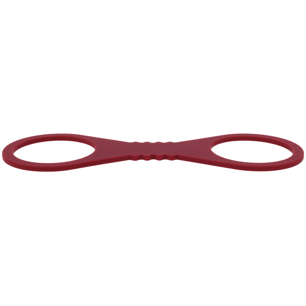 Sex & Mischief Enchanted Large Silicone Cuffs - Burgundy Large Restraints, flexible silicone cuffs for intimate play.