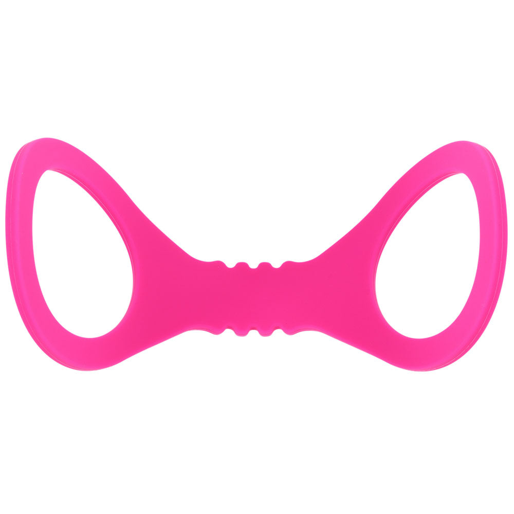Sex & Mischief Small Hot  Silicone Cuffs - Hot  Small Restraints in eye-catching hot pink silicone design.