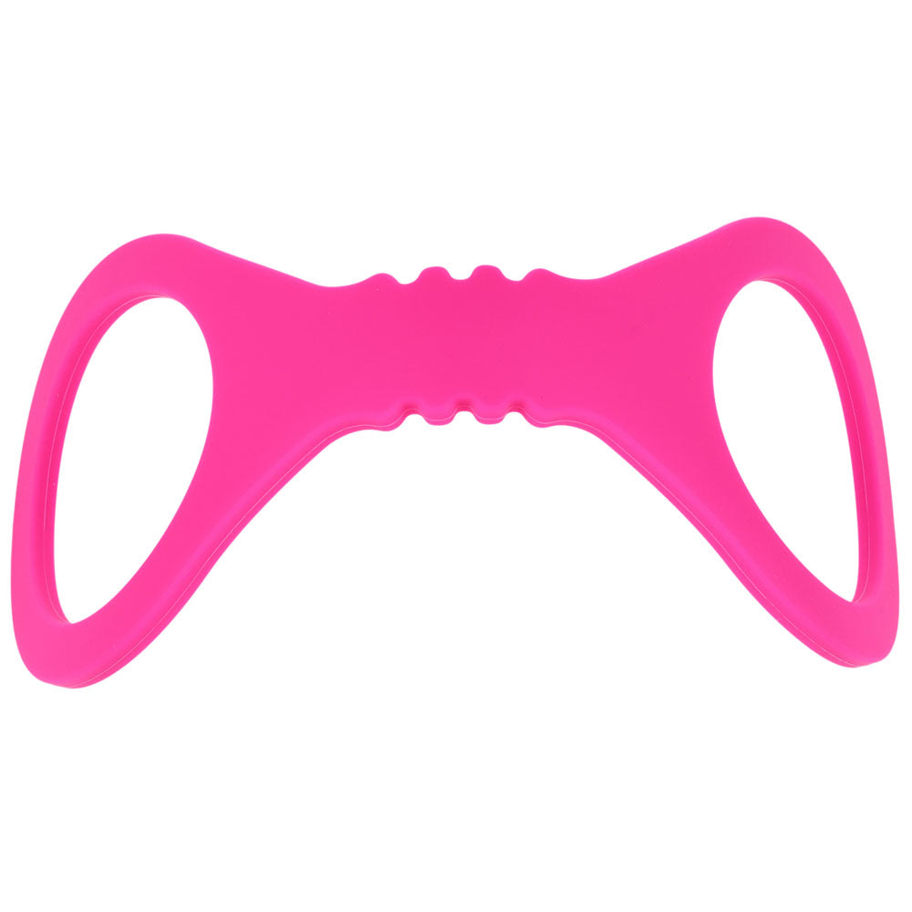 Sex & Mischief Small Hot  Silicone Cuffs - Hot  Small Restraints in vibrant hot pink color.