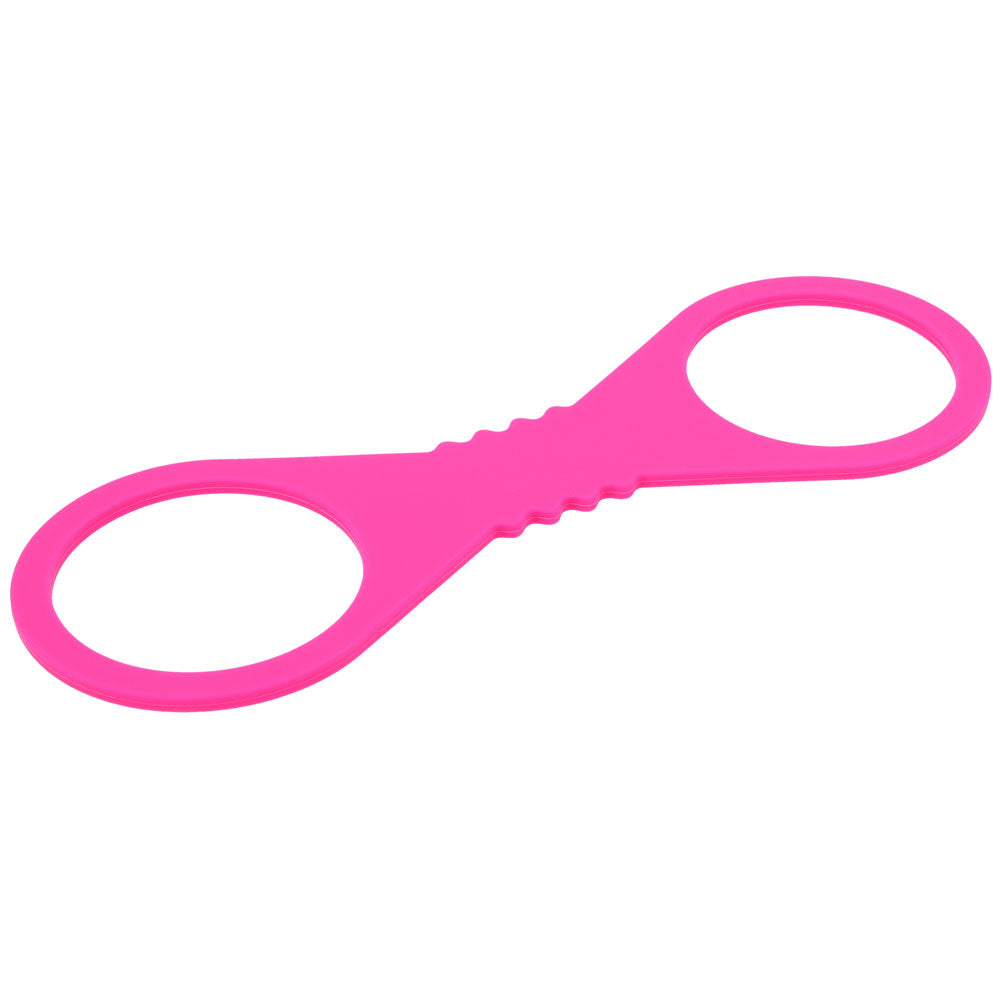 Sex & Mischief Large Hot  Silicone Cuffs - Hot  Large Restraints in vibrant hot pink silicone for playful restraint.