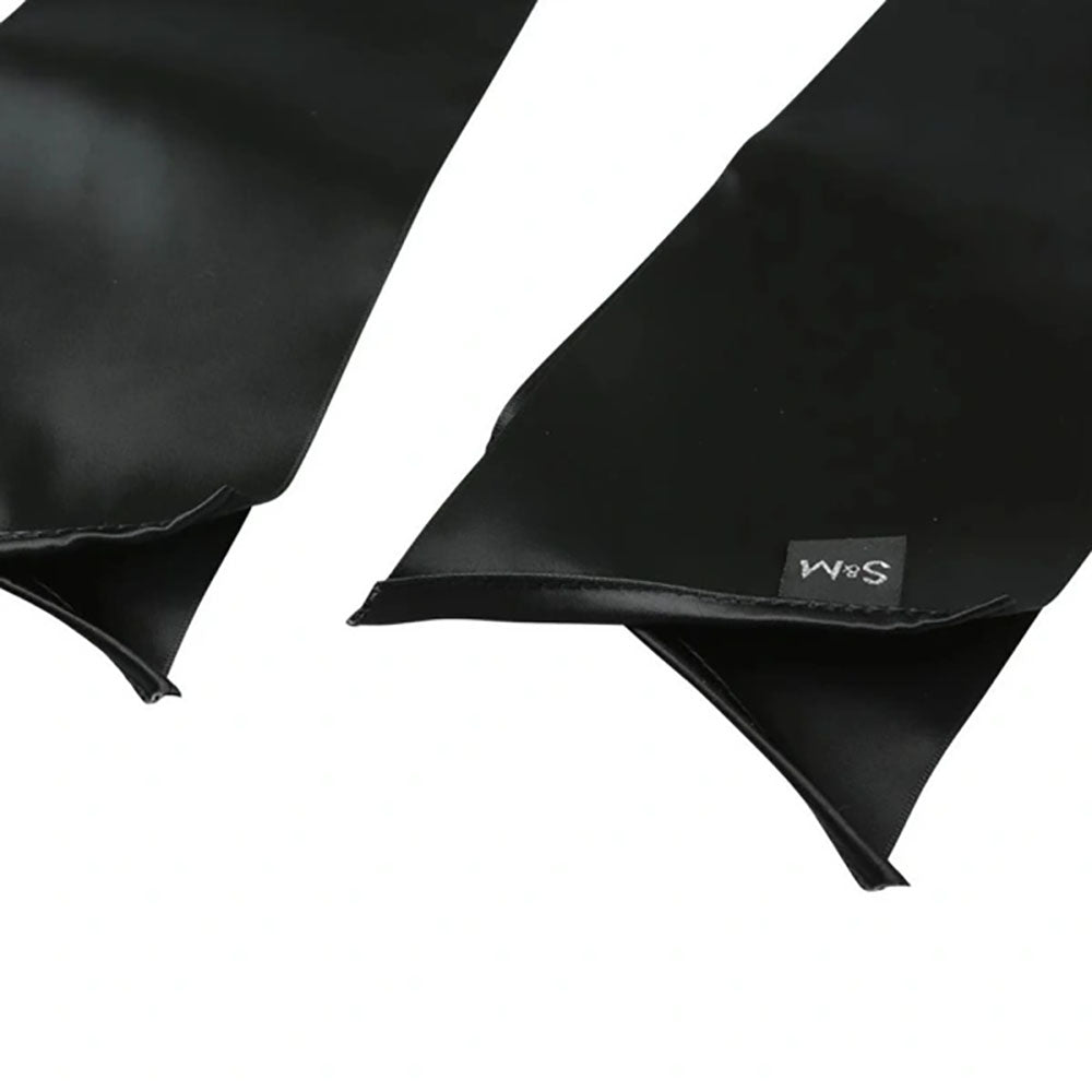 Sex & Mischief Silky Sashes  -  Restraints in luxurious black silk for intimate play and bondage.