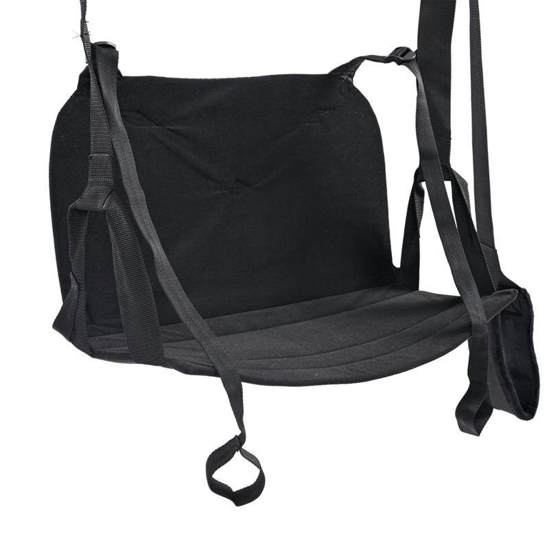 Pivot Deluxe Door Jam Sex Sling -  Door Swing featuring a luxurious black seat and sturdy straps for enhanced comfort.