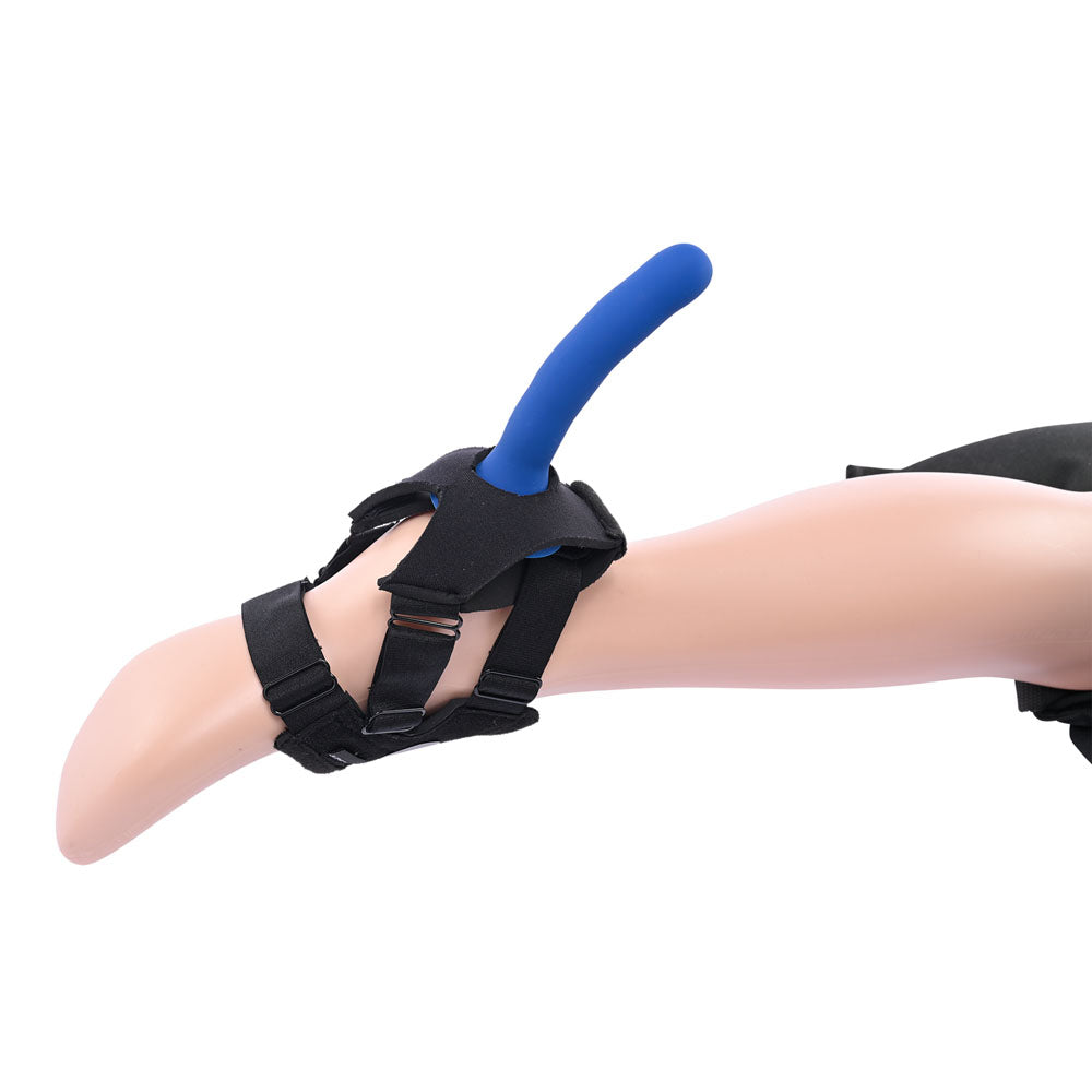 Pivot Flex Foot Strap On - Adjustable Strap-On Harness (No Probe Included) worn on a hand for hands-free use.