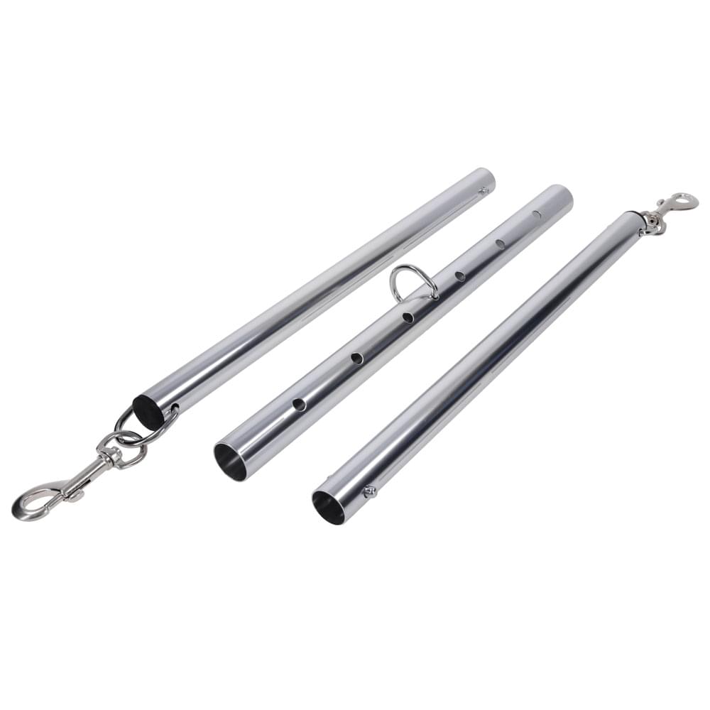 SPORTSHEETS Signature Adjustable Spreader Bar - Silver Metal Adjustable Spreader Bar (No Cuffs Included)