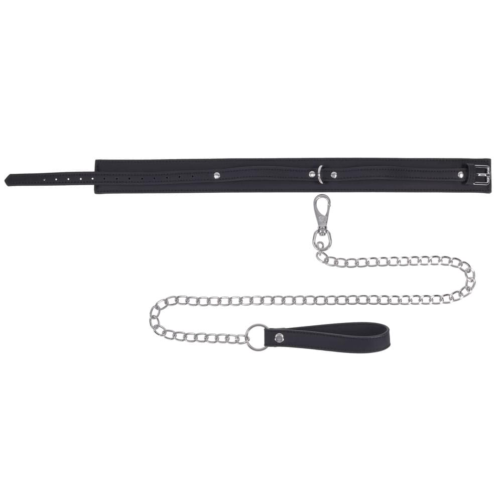 SPORTSHEETS Signature Midnight Muse Collar & Leash -  Adjustable Restraint