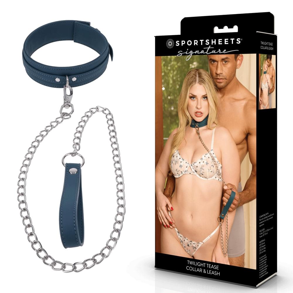 SPORTSHEETS Signature Twilight Tease Collar & Leash -  Adjustable Restraint by Sportsheets from Discreet Intimate Essentials for  BONDAGE-TOYS, quality products at discount affordable prices.