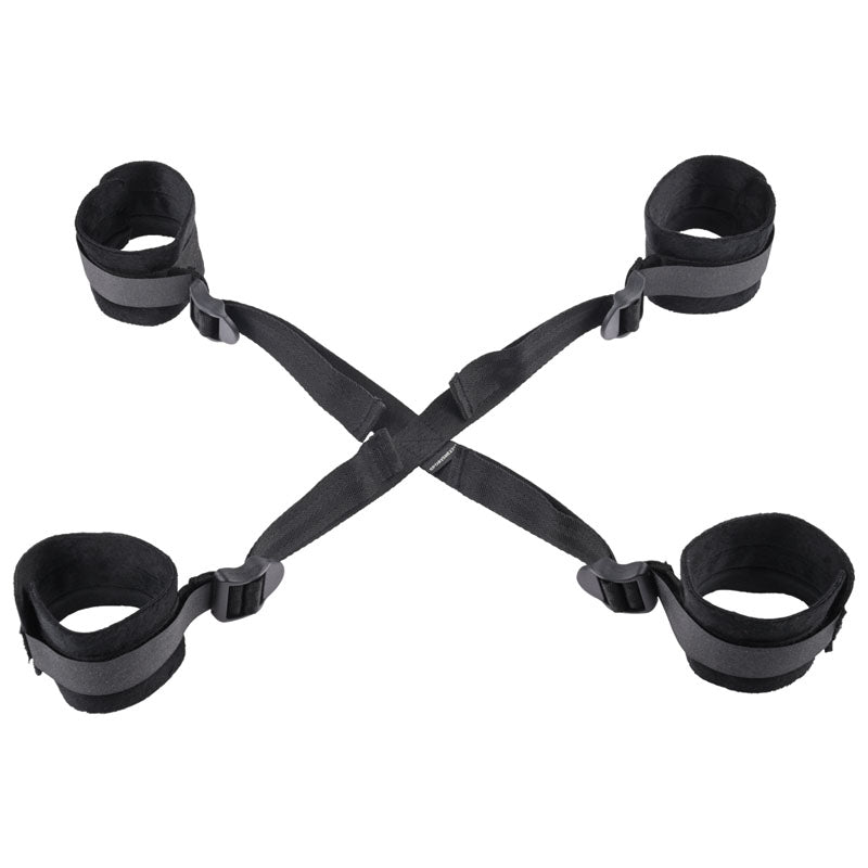 Sex & Mischief Hog Tie -  Restraint with adjustable cuffs for intimate play and maximum comfort.