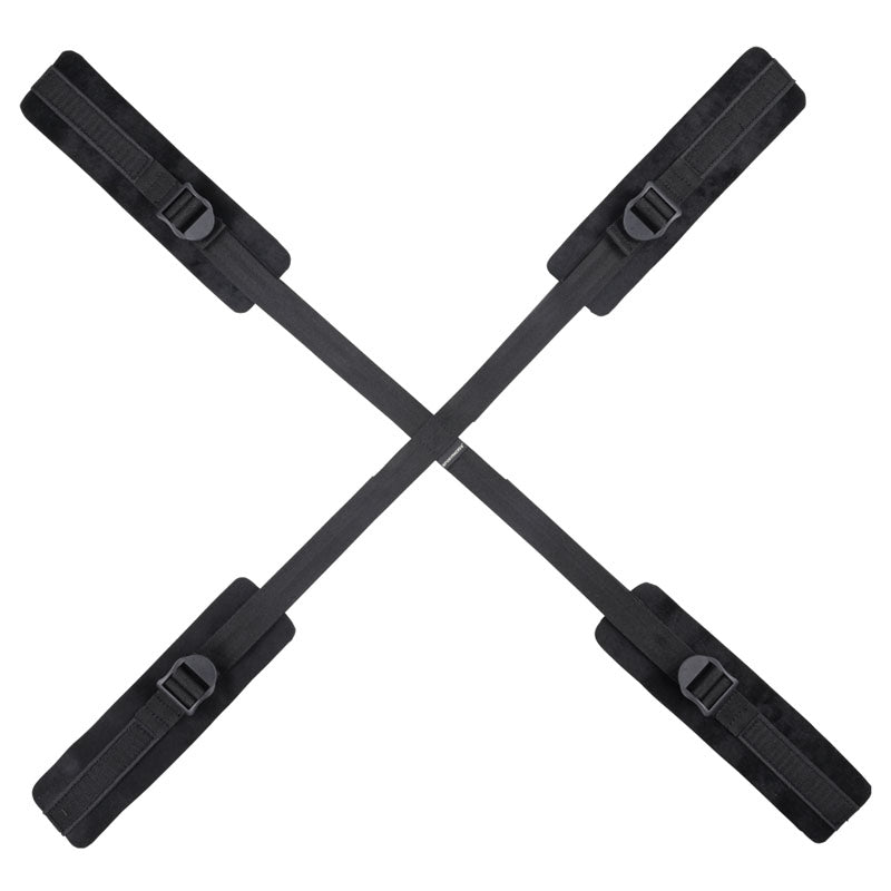 Sex & Mischief Hog Tie -  Restraint featuring four adjustable soft cuffs for ultimate restraint and pleasure.