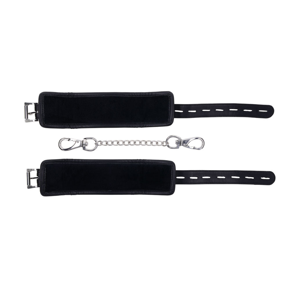 EDGE Handcuffs -  Restraints with sleek silver hardware and padded design for comfort, perfect for intimate essentials.