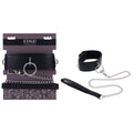 EDGE Collar & Leash -  Neck Restraint with Heavy Duty Metal Leash displayed on packaging and leash.