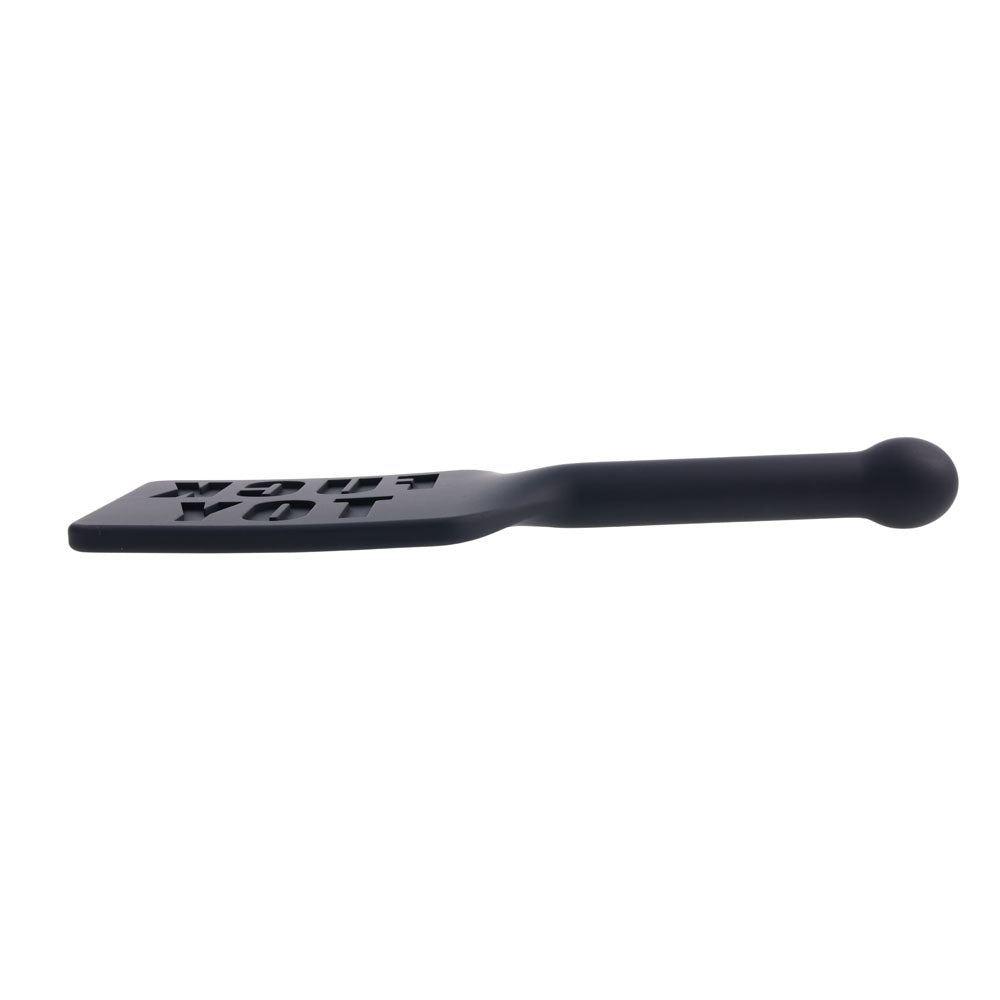 EDGE FUCK TOY Silicone Paddle - Silicone Spanking Paddle side view with flexible silicone design.