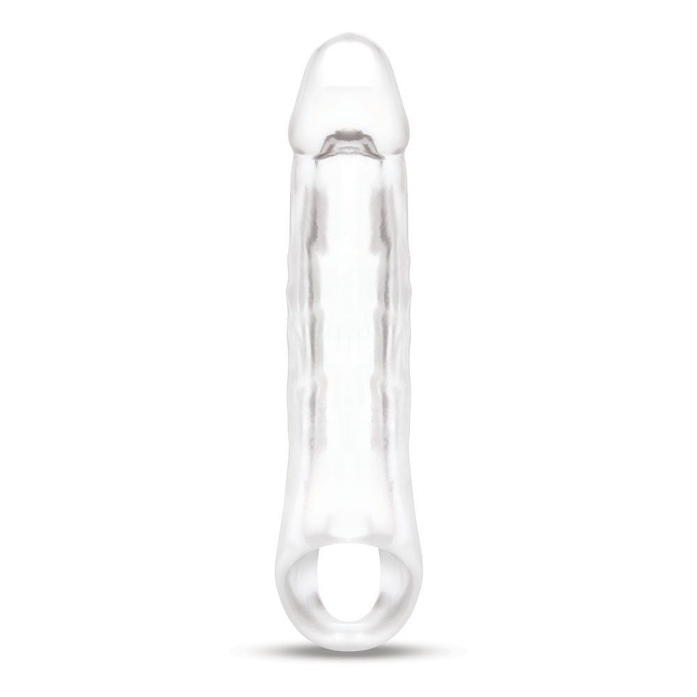 Size Up 2 Inch See-Thru Penis Extender with Ball Loop -  5 cm (2'') Penis Extension Sleeve for ultimate pleasure.