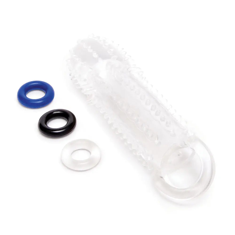 Affordable quality Size Up 1.5 Inch See-Thru Stretch Penis Extender -  3.8 cm (1.5'') Penis Extension Sleeve  from Xgen Products by Discreet Intimate Essentials with Discreet Delivery 