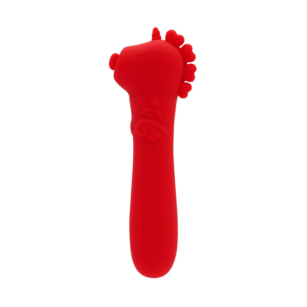 Unihorn - USB Bullet - Cupid's Beau - USB Rechargeable Vibrating Bullet in red silicone design for intimate essentials.
