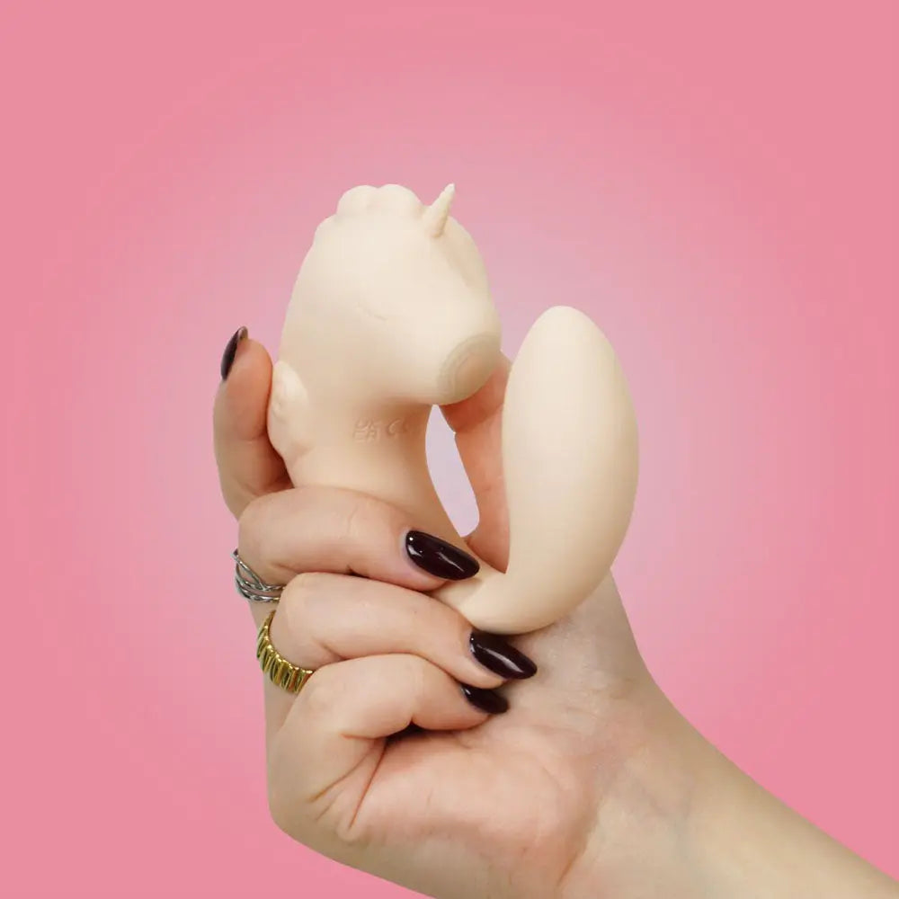 Unihorn - C Horse - Coral Throb - Coral USB Rechargeable Dual Unicorn Vibrator Creative Conceptions Discreet Intimate Essentials.