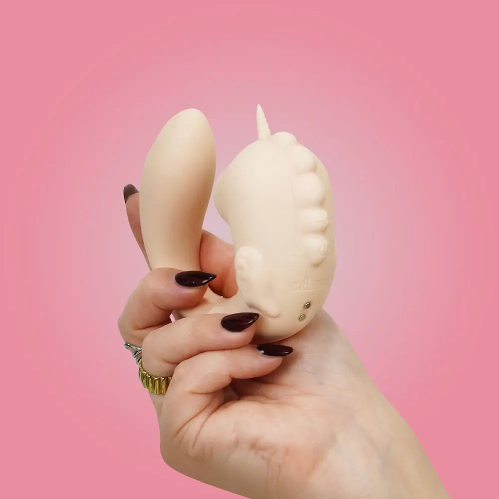 Unihorn - C Horse - Coral Throb - Coral USB Rechargeable Dual Unicorn Vibrator Creative Conceptions Discreet Intimate Essentials.