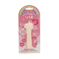 Unihorn - USB Bullet - Heart Throb - Coral USB Rechargeable Vibrating Bullet packaging displaying its features.