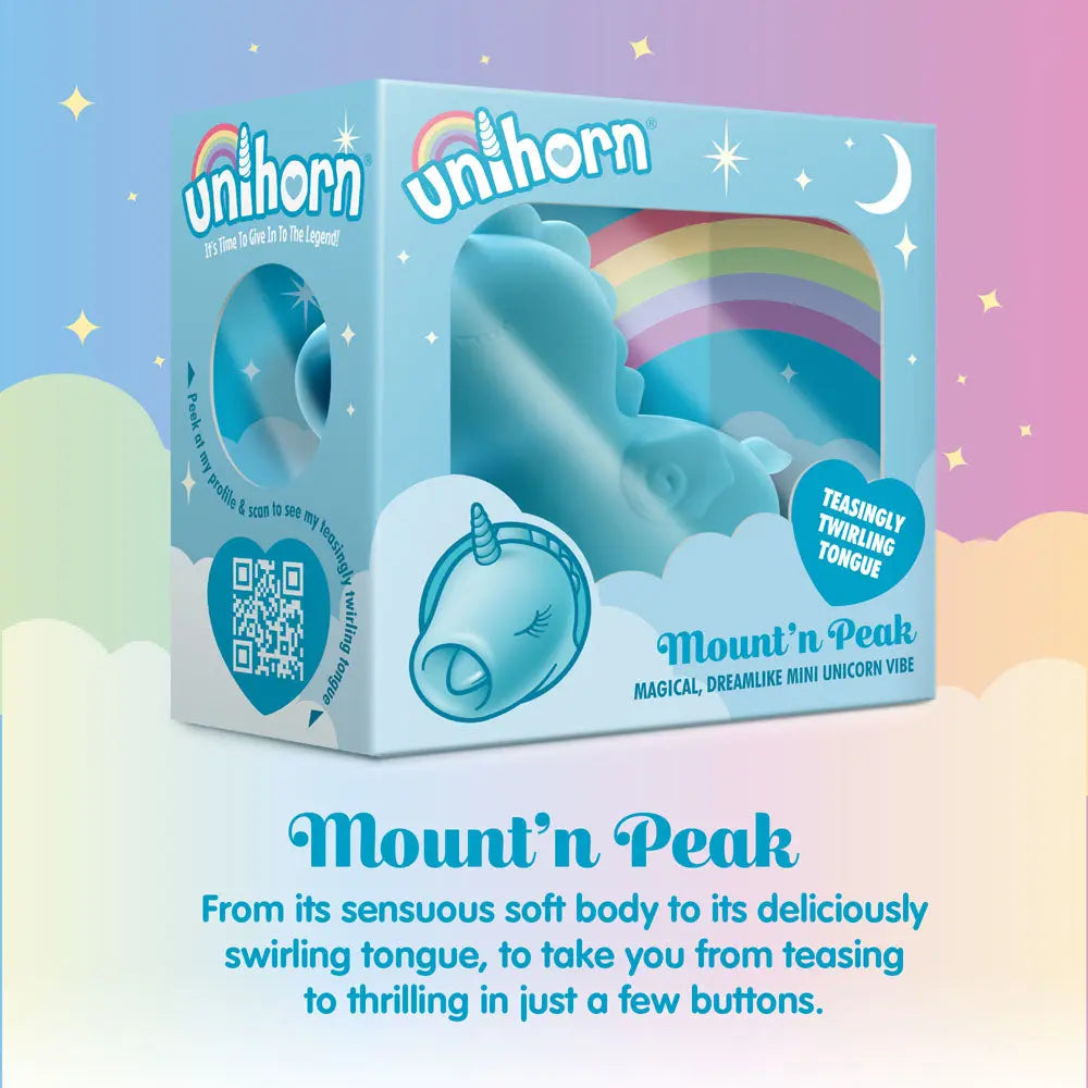 Unihorn - Mount'n Peak - Teal USB Rechargeable Flicking Stimulator Creative Conceptions Discreet Intimate Essentials.