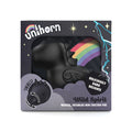 Unihorn - Wild Spirit -  USB Rechargeable Flicking Stimulator in stylish packaging, featuring a black unicorn design.
