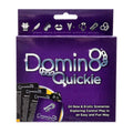 Domin8 Quickie - Couples Card Game packaging featuring 24 new erotic scenarios for intimate play.