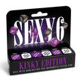 Sexy 6 - Kinky Edition - Couples Dice Game packaging showcasing dice for impromptu fun and adult entertainment.