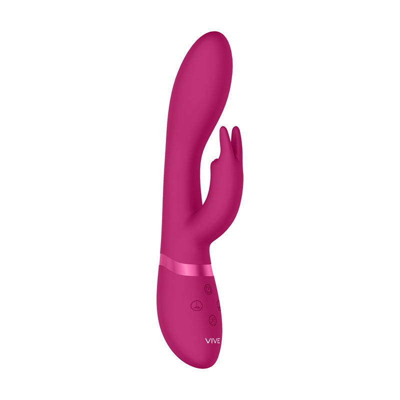 Vive Zosia - 21.3 cm USB Rechargeable Rabbit Vibrator in vibrant pink color with dual motors and 10 function settings.