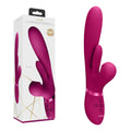 VIVE Ena -  -  25 cm USB Rechargeable Thrusting Vibrator with Air Wave Stimulator, pink color with packaging.