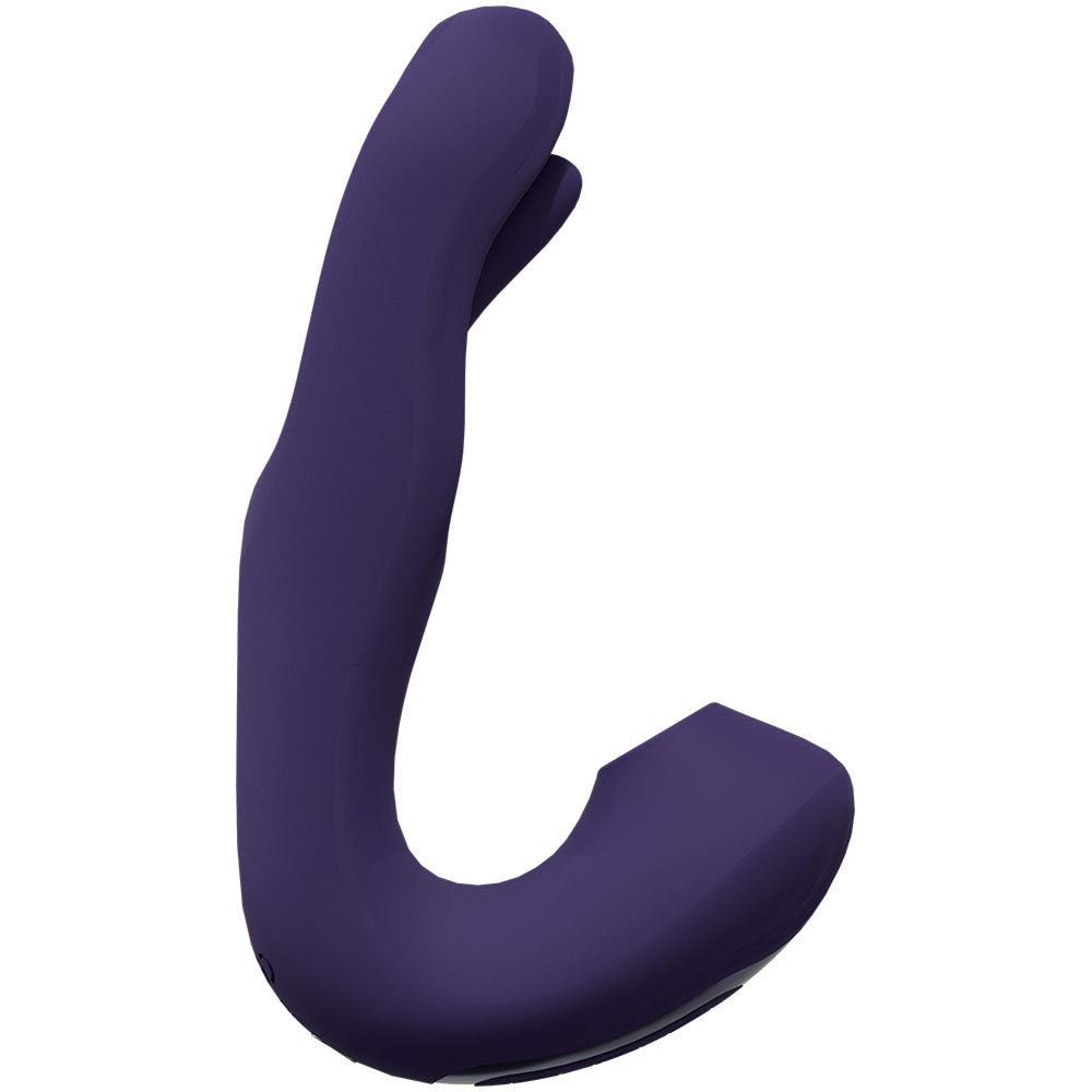 VIVE Yuna -  -  USB Rechargeable Flapping Vibrator with Air Pulsation in purple design for intimate essentials.