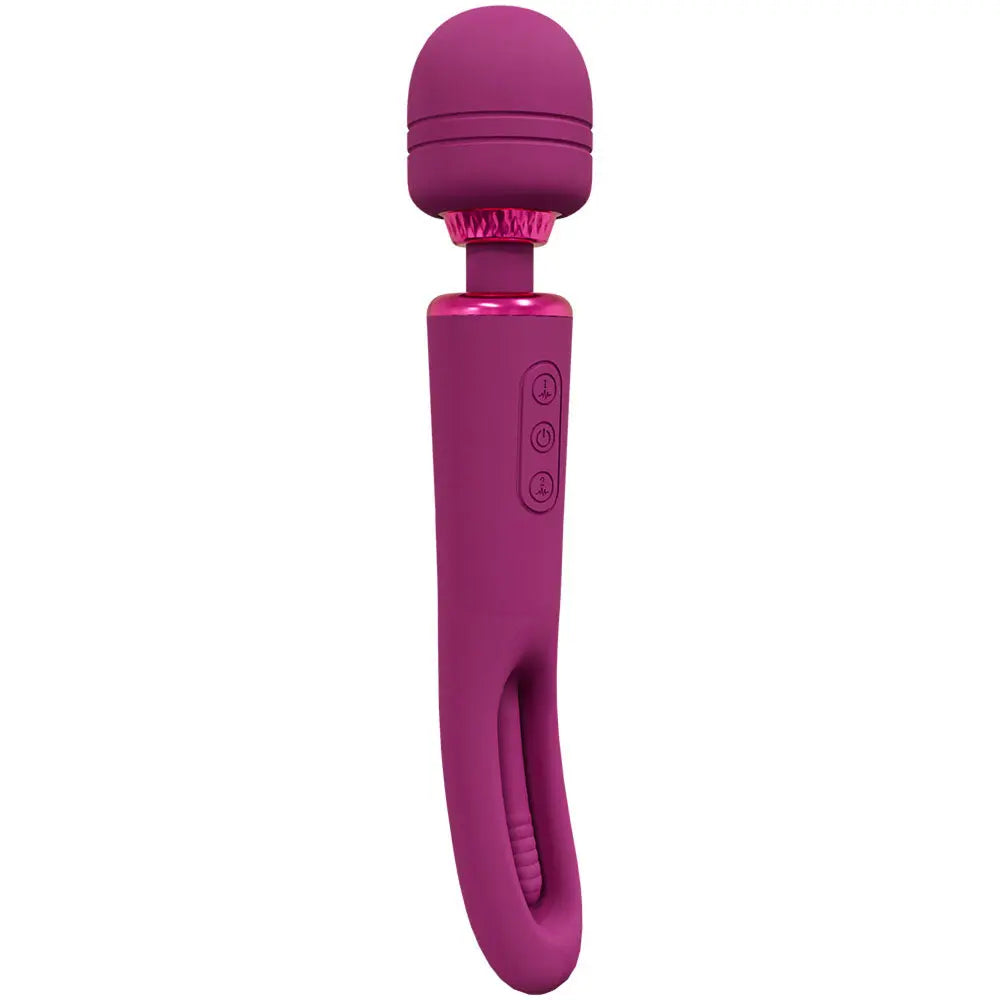 VIVE Kiku -  -  25.2 cm USB Rechargeable Dual End Massage Wand with Flapping Tip Shots Toys Discreet Intimate Essentials.