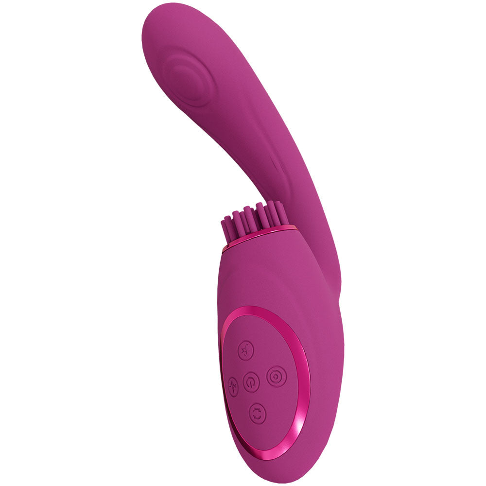 VIVE Gen -  -  USB Rechargeable Triple Motor Vibrator featuring soft bristles and multiple speed settings.