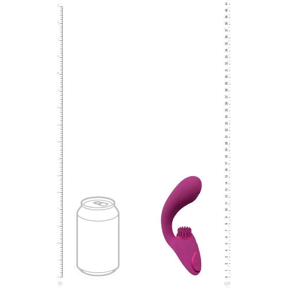VIVE Gen -  -  USB Rechargeable Triple Motor Vibrator next to a soda can for size comparison.