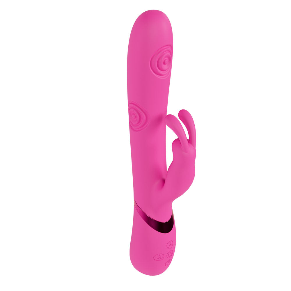 VIVE Mimi -  -  25 cm USB Rechargeable Vibrating & Tapping Rabbit Vibrator in pink color