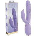VIVE Pallina -  -  25 cm USB Rechargeable Tapping Rabbit Vibrator in purple packaging and silicone design.
