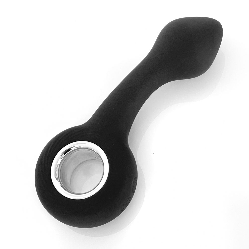 VERS Rechargeable Silicone G Spot Vibe -  13.8 cm USB Rechargeable Vibrator on a white background.