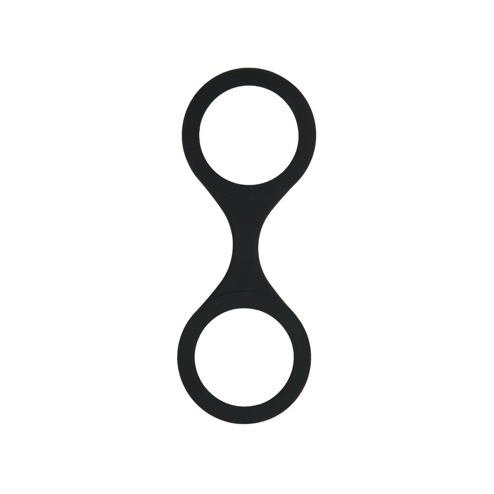 WhipSmart Silicone Handcuffs -  -  Restraint with Bonus Blindfold, black silicone restraint cuffs for bondage play.